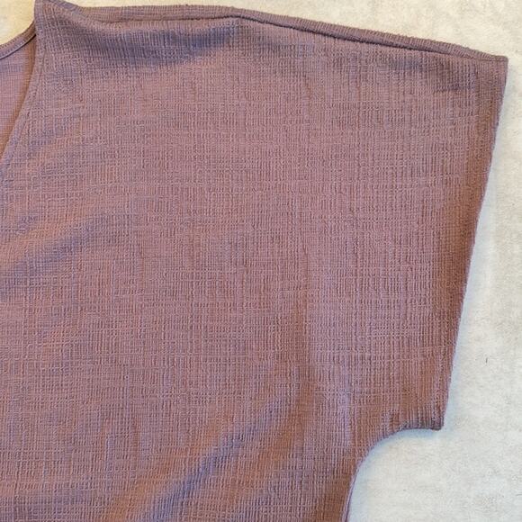 Madewell Texture Thread Wrap Dress Faded Mauve Stretch Sz 2X Casual Office M9235 - Picture 9 of 12